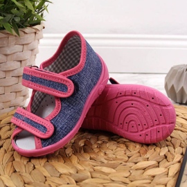 Zapatillas de interior Nazo TEX4B azul marino y rosa rosado 9