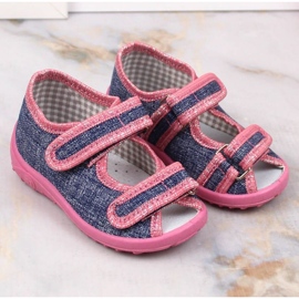 Zapatillas de interior Nazo TEX4B azul marino y rosa rosado 12