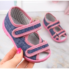 Zapatillas de interior Nazo TEX4B azul marino y rosa rosado 14