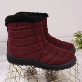 Botas de nieve impermeables con cremallera News W EVE181C burdeos rojo 12