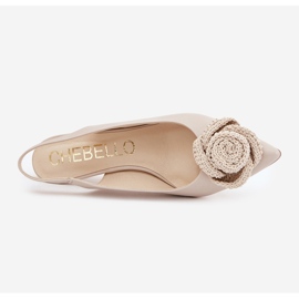 Bombas elegantes de cuero en Chebello 4666 beige 1
