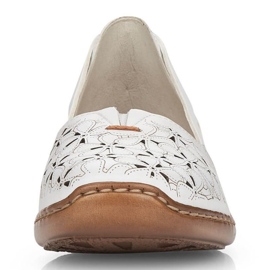 Rieker W RKR442B Zapatos piel calada blanco 26