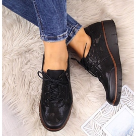 Zapatos de piel Helios W H334 negro brillo 13