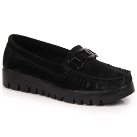 Mocasines negros en la plataforma Filippo W PAW314A 13