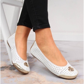 Rieker W RKR516 bailarinas caladas blanco dorado 18