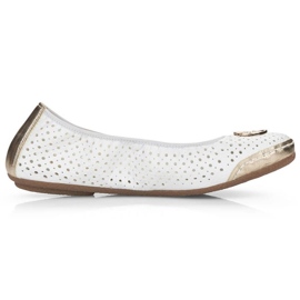 Rieker W RKR516 bailarinas caladas blanco dorado 24
