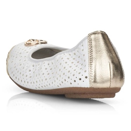 Rieker W RKR516 bailarinas caladas blanco dorado 25