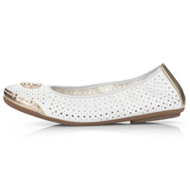 Rieker W RKR516 bailarinas caladas blanco dorado 26