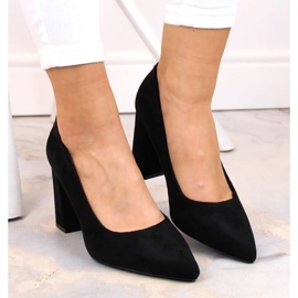 Zapatos de tacón en el poste de gamuza Sergio Leone W SK316A negro 12