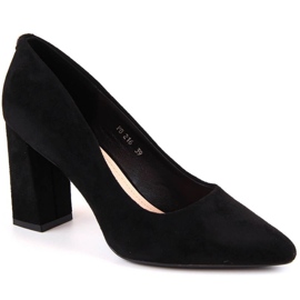 Zapatos de tacón en el poste de gamuza Sergio Leone W SK316A negro 13