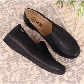 Helios Cuero, zapatos sin cordones negro 10