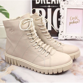 Botas con plataforma aislante Rieker W RKR279C, beige 15