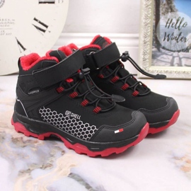 Botas de nieve impermeables con velcro American Club Jr.AM904B negro 5