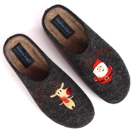 Pantuflas festivas de fieltro Panto Fino W KK267038 INT1798 gris 12
