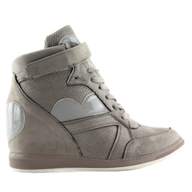Gris Zapatillas deportivas de mujer grises 1542 gris 7