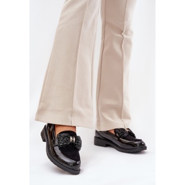 Mocasines de mujer pintados con un arco S.Barski Hy51-319 Negro 2