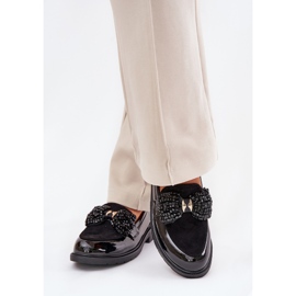 Mocasines de mujer pintados con un arco S.Barski Hy51-319 Negro 3