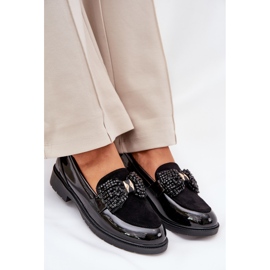 Mocasines de mujer pintados con un arco S.Barski Hy51-319 Negro 8