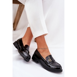 S.Barski Mocasines de mujer pintados con corazón S. Barski Hy51-379 Negro 6