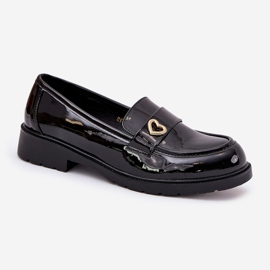 S.Barski Mocasines de mujer pintados con corazón S. Barski Hy51-379 Negro 4