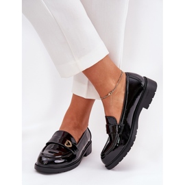 S.Barski Mocasines de mujer pintados con corazón S. Barski Hy51-379 Negro 3