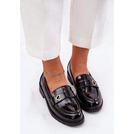 S.Barski Mocasines de mujer pintados con corazón S. Barski Hy51-379 Negro 5