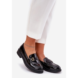 S.Barski Mocasines de mujer pintados con corazón S. Barski Hy51-379 Negro 1