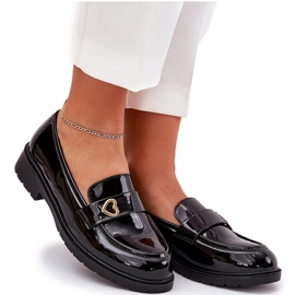 S.Barski Mocasines de mujer pintados con corazón S. Barski Hy51-379 Negro 9