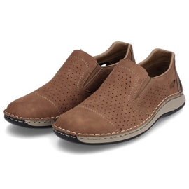 Zapatos de piel calados Rieker M RKR198A marrón 15