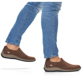 Zapatos de piel calados Rieker M RKR198A marrón 16