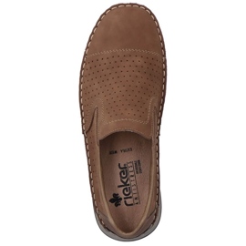 Zapatos de piel calados Rieker M RKR198A marrón 17