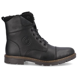 Botas de piel con aislamiento de lana Rieker M RKR296A negro 17