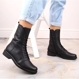 Rieker Botas de piel cómodas y aislantes Remonte W RKR630, negro 17