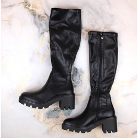 Botas Potocki con tacón alto y plataforma W SZ12267 WOL196 negro 8