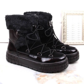 Filippo W PAW475A Botas con plataforma de piel con aislamiento, negro 10