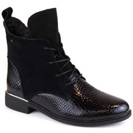 Filippo W PAW476 Botas aislantes de charol negro 7