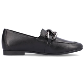 Rieker Zapatos cómodos de piel con cadena Remonte W RKR645, negro 27