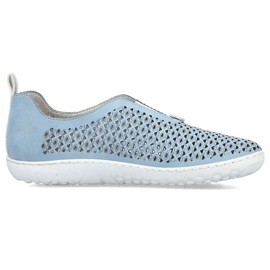 Zapatos cómodos calados Rieker W RKR653 azul 27