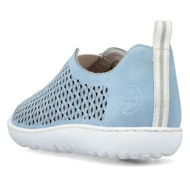 Zapatos cómodos calados Rieker W RKR653 azul 34