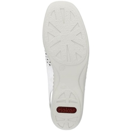 Sandalias cómodas de piel Rieker W RKR665 blanco 28