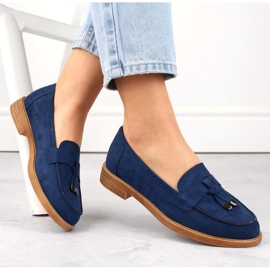 Zapatos tacón bajo Vinceza W JAN281 ante azul 10