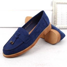 Zapatos tacón bajo Vinceza W JAN281 ante azul 11