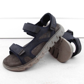 Sandalias cómodas velcro Bugatti M INT1999 azul marino 6