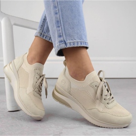 Rieker Cómodas zapatillas deportivas Remonte W RKR693 beige 21