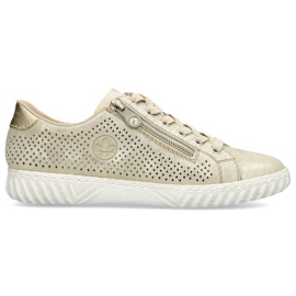 Zapatos cómodos de piel Rieker W RKR694, beige 23