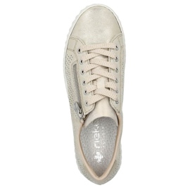 Zapatos cómodos de piel Rieker W RKR694, beige 24