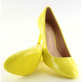 Zapatos de salón para mujer barnizados amarillo amarillo 6