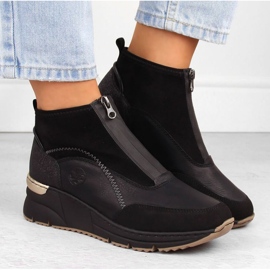 Rieker N6361-00 cuñas negras negro 15