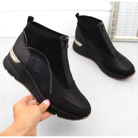 Rieker N6361-00 cuñas negras negro 16