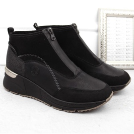 Rieker N6361-00 cuñas negras negro 17